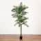 8ft. Potted Green UV Resistant Artificial Double Robellini Palm Tree